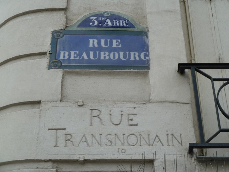 PARIS au fil du temps Rue Beaubourg, ancienne Rue Transnonain Paris 3e