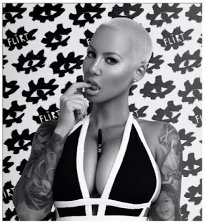 Amber Rose stuns in black and white photo