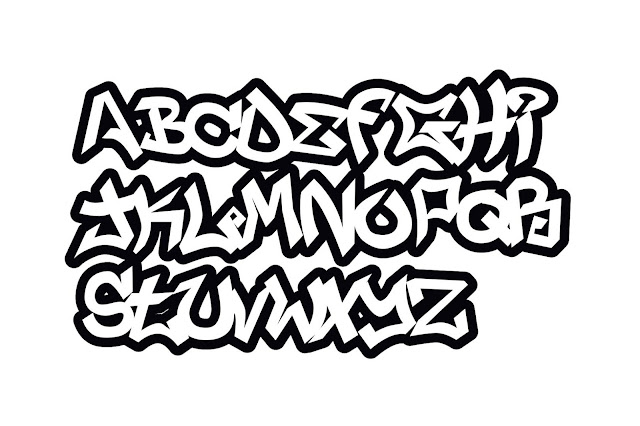 Graffiti alphabet fonts, letters