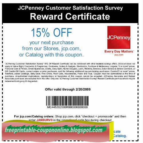 Printable Coupons 2018 JcPenney Coupons