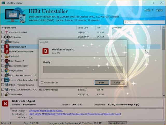 شرح برنامج HiBit Uninstaller لحذف البرامج المستعصية من جذورها