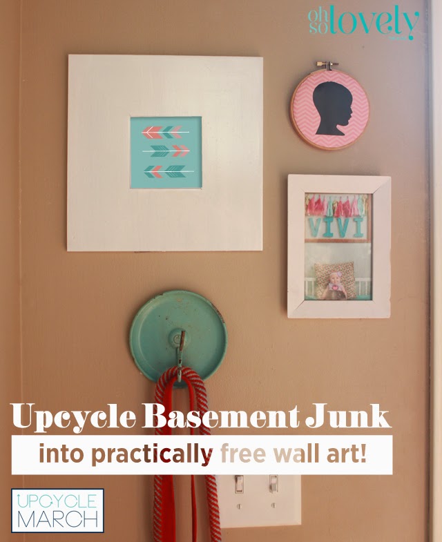 DIY  //  UPCYCLE MARCH: TURN BASEMENT JUNK INTO WALL ART, Oh So Lovely Blog