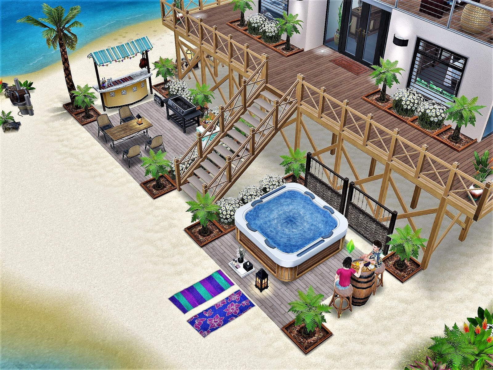 sim house design Sims Freeplay Island Villa 浪漫海岛度假屋