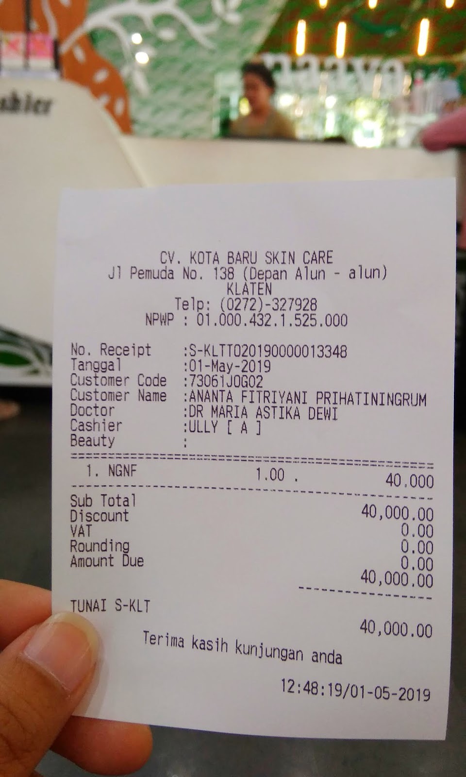 Ananta Fitri Facial Nyaman Di Naavagreen Klaten