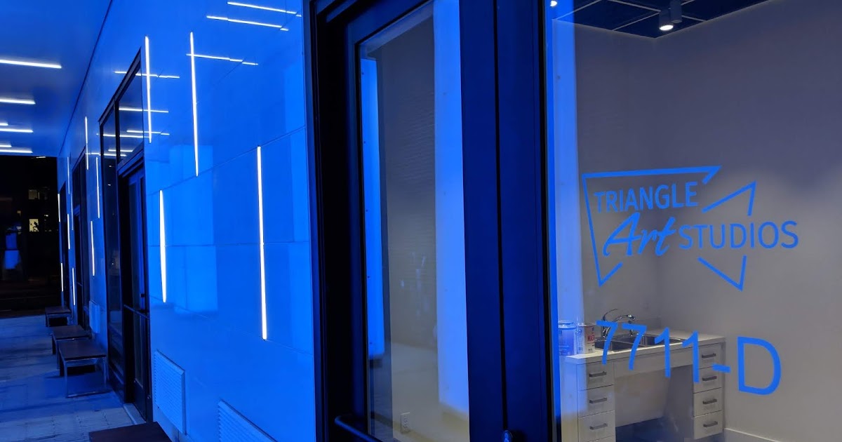 Robert Dyer Bethesda Row Triangle Art Studios signage appears at the