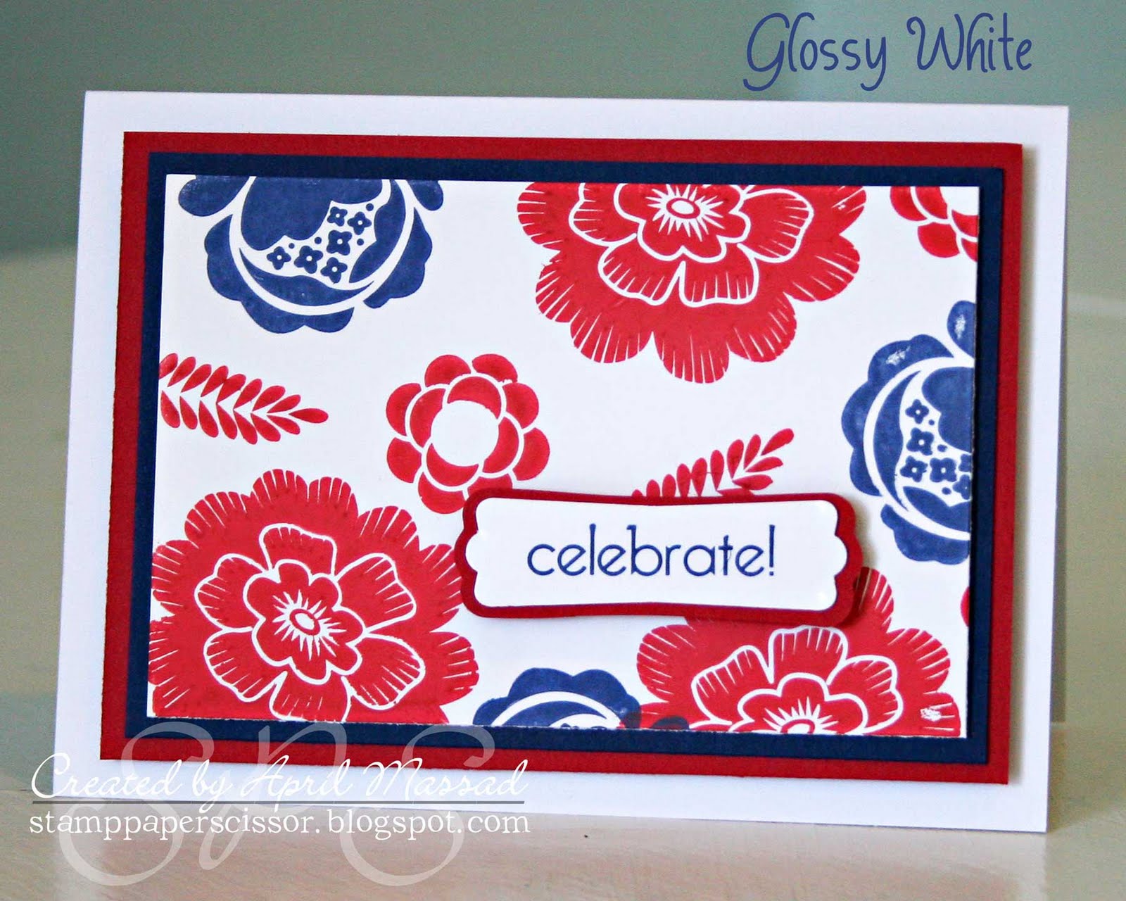 {Stamp} Paper Scissors 1 Card...3 Cardstocks