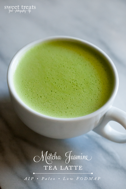 Matcha Jasmine Tea Latte  (AIP, Paleo, Low FODMAP)