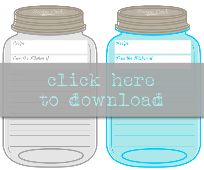 I Should Be Mopping The Floor Free Printable Mason Jar Recipe Cards