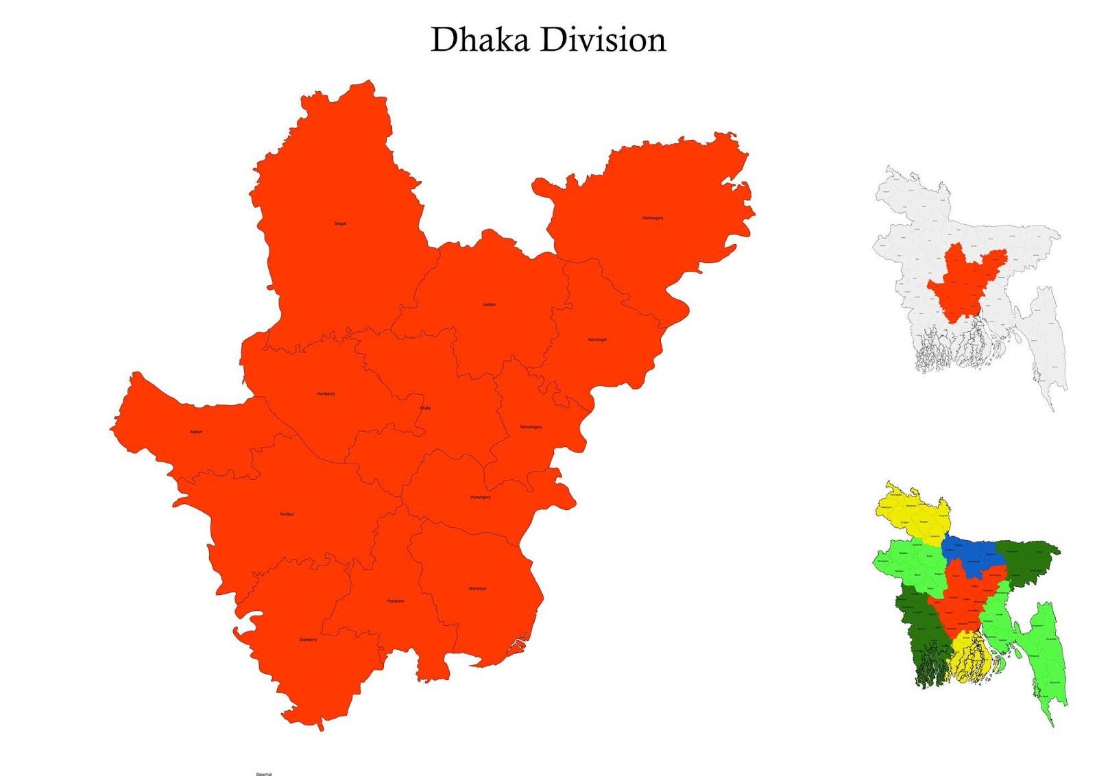 Dhaka Division Map Bangladesh