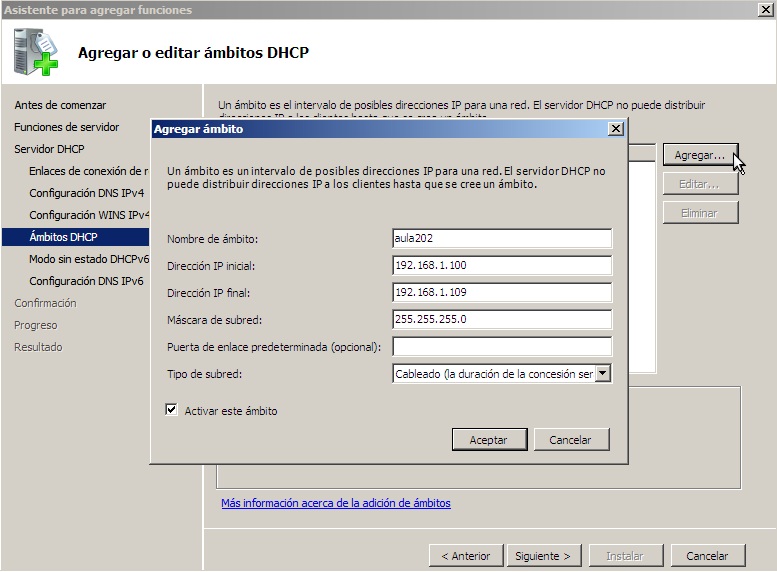 Soluciones a la carta Instalacion de un servidor DHCP en windows server 2008 Soluciones a la carta Instalacion de un servidor DHCP en windows server 2008