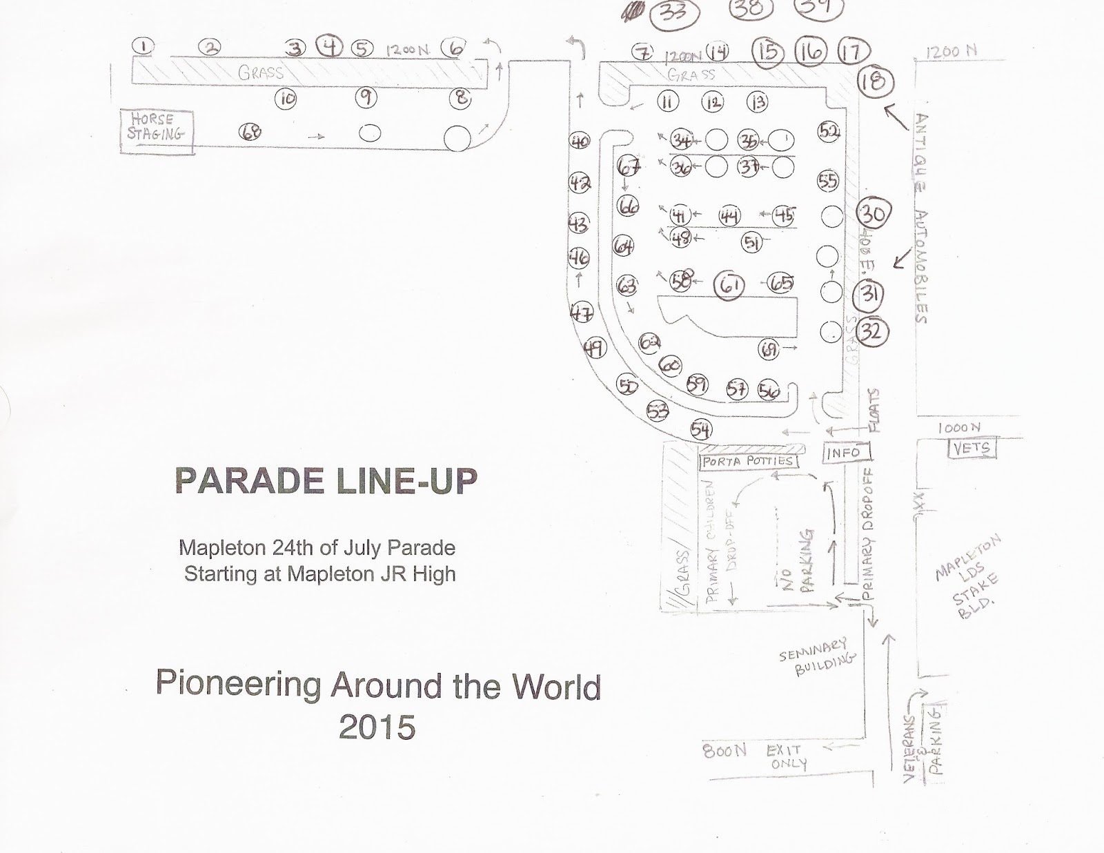 Mapleton Pioneer Day Parade Antique vehicle Route