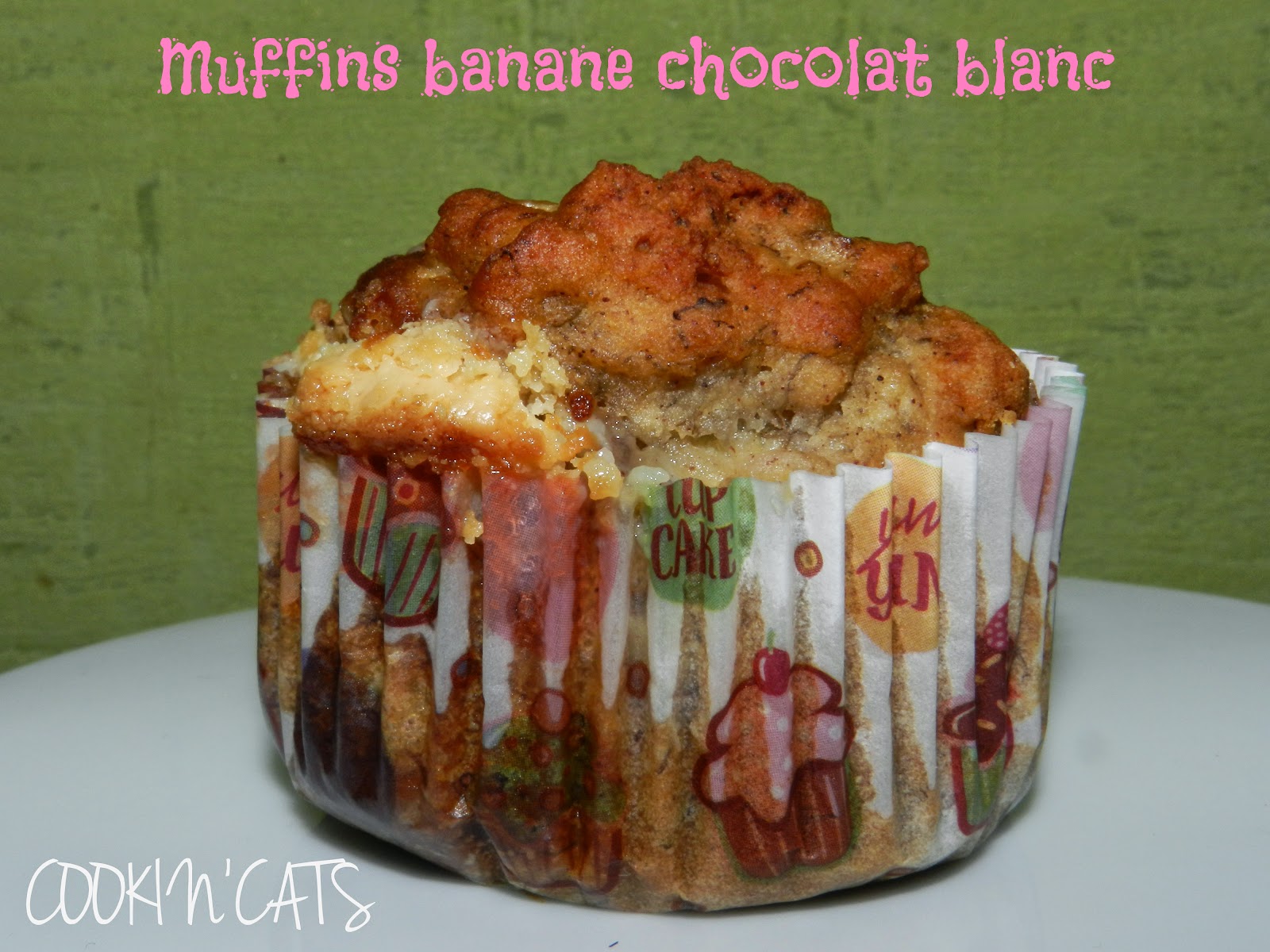 MUFFINS BANANE CHOCOLAT BLANC by Nigella Lawson (sans gluten, végétalien)