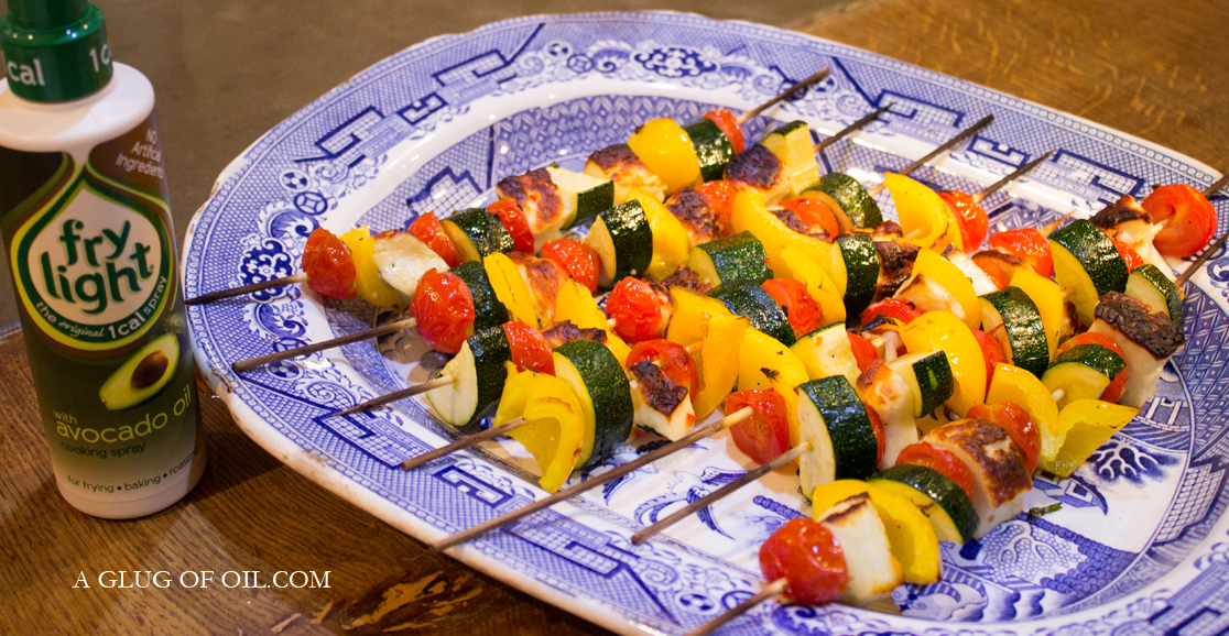 Vegetable and Halloumi Skewers