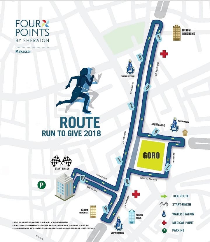 Rute Run to Give - Makassar • 2018 Route Run to Give - Makassar • 2018