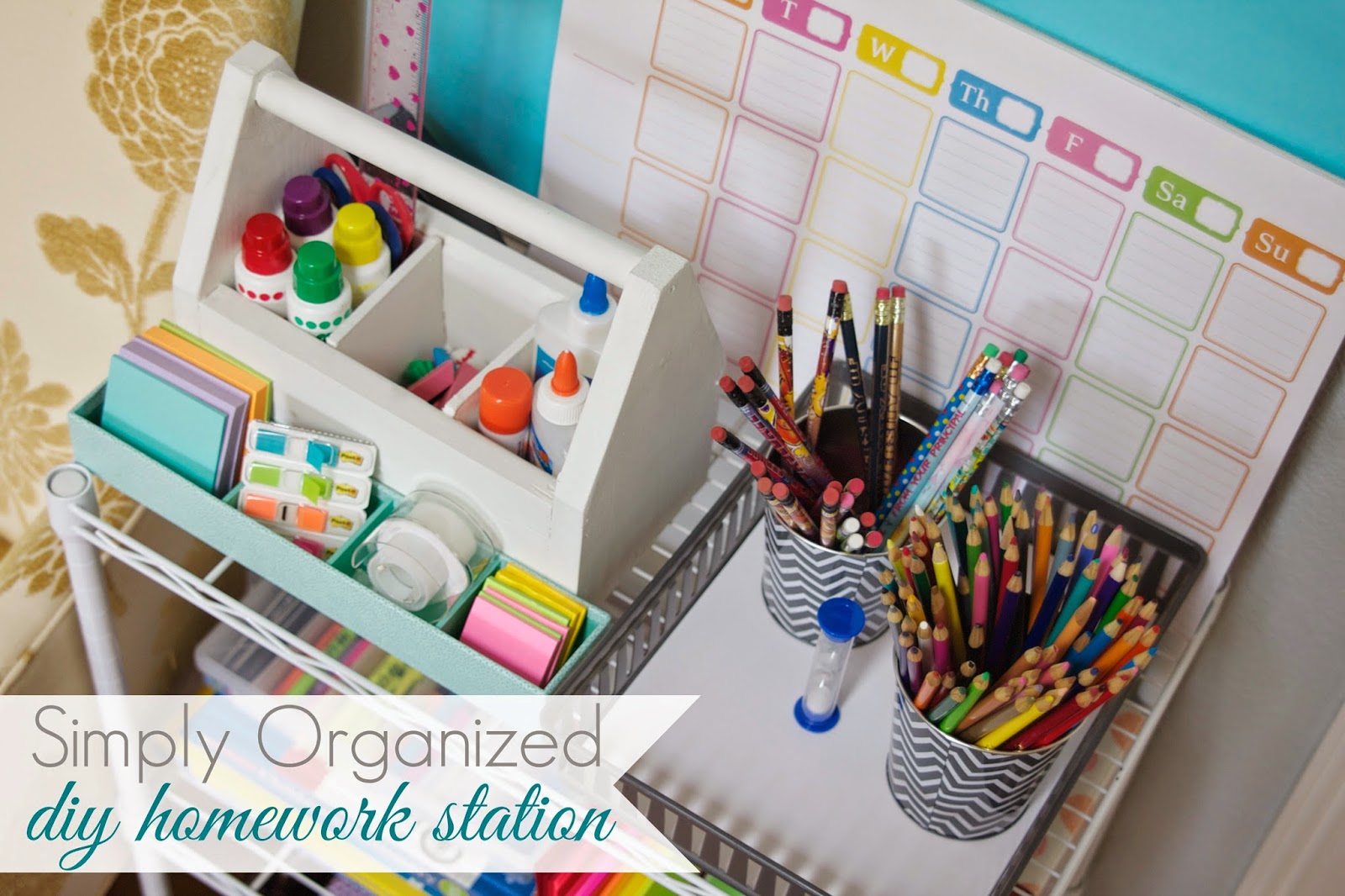 DIY Desk Organizer - How To Make A Homework Station