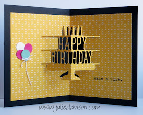 Pop-Up Inside: Party with Cake Card + Video #stampinup 2016 Occasions Catalog www.juliedavison.com