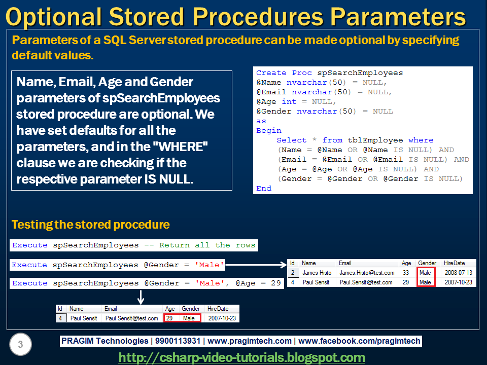 Sql Server Basic Concepts Intro To Stored Procedures Parameters - www ...