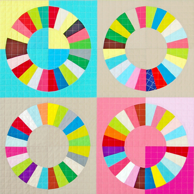 Kona Color Wheel Quilt | Red Pepper Quilts 2015