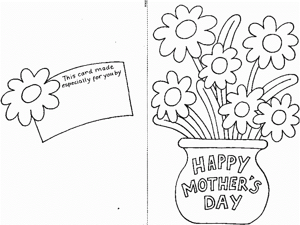 Free Printable Mothers Day Card Coloring Pages