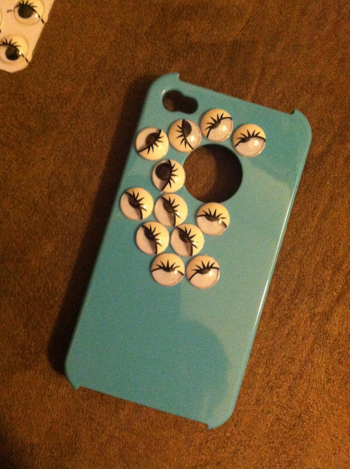 Already Loved Thrifty DIY Googly Eye iPhone Case