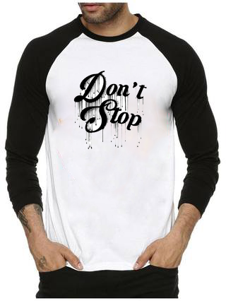 Round Neck man Full hataT-shirt Don't Stop Print