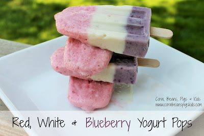 #ad Red, White & Blueberry Yogurt Pops featuring AE Dairy Greek Yogurt