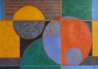 Abstract Painting Composition geometrical art by Ima Perez-Albert. Expo LLIvia 2016