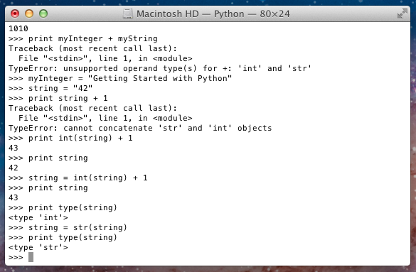 Getting Started with Python: Lesson 2 - Integers and Functions