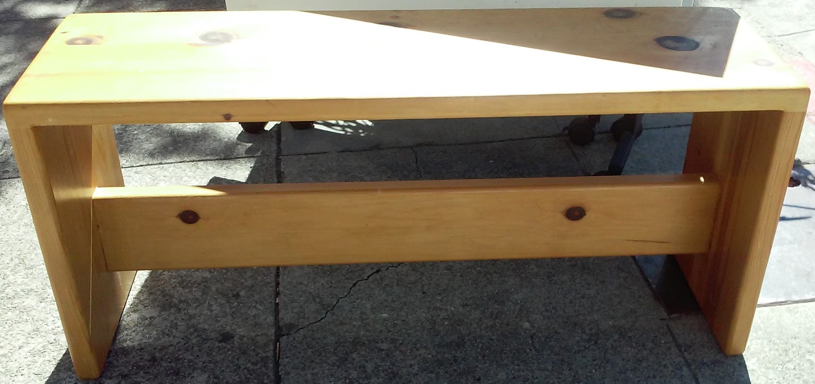 UHURU FURNITURE & COLLECTIBLES SOLD Knotty Pine Bench 20