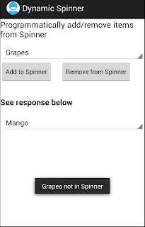 Android Spinner remove Items