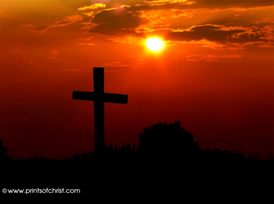 Cross With Sunset In Background | Zoom Wallpapers