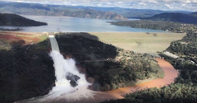 The Big Wobble - The world needs prayer for healing Oroville-dam-overflow-1