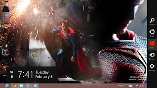 Superman Of Strong Theme For Windows 8