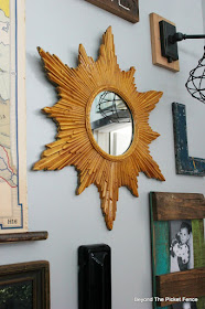 make a mirror from a vintage mid century clock