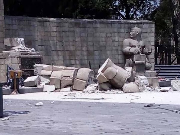 Colapso Monumento a la Madre tras sismo en la CDMX Colapso Monumento a la Madre tras sismo en la CDMX