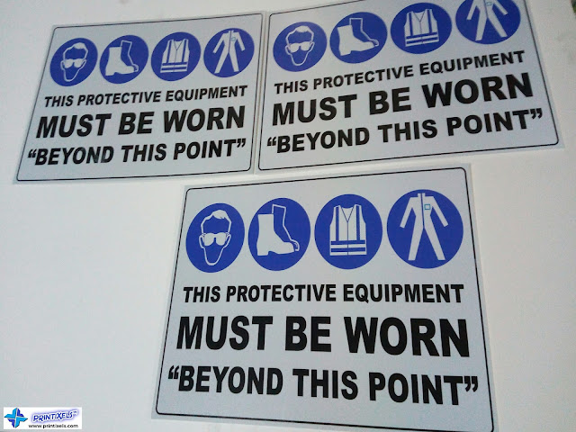 PPE Reflective Safety Signs - Aluminum Sheet Metal