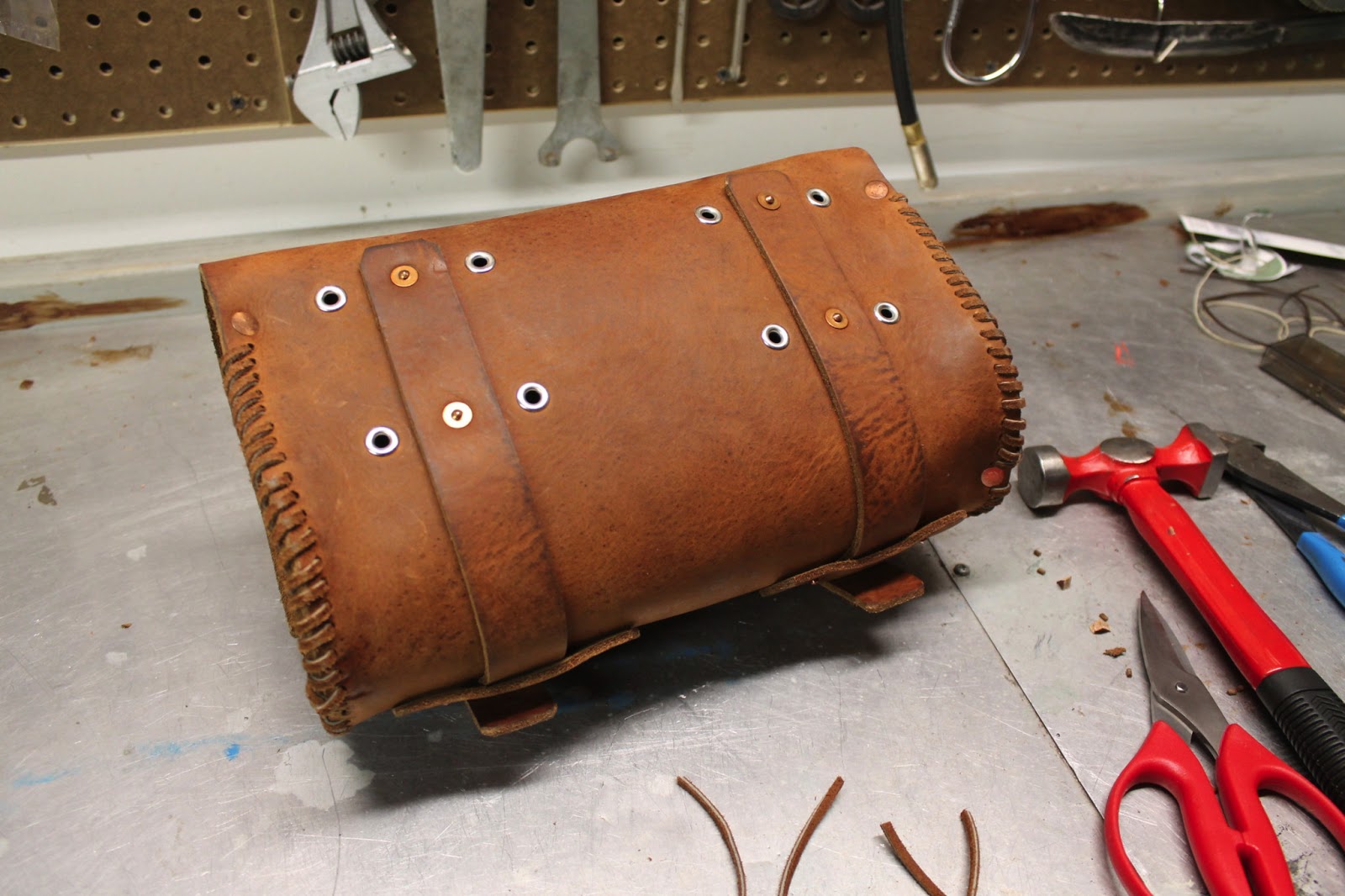 Rusty Knuckles Custom Motorcycle Leather Tool Pouches Rusty Knuckles Motors and Music for