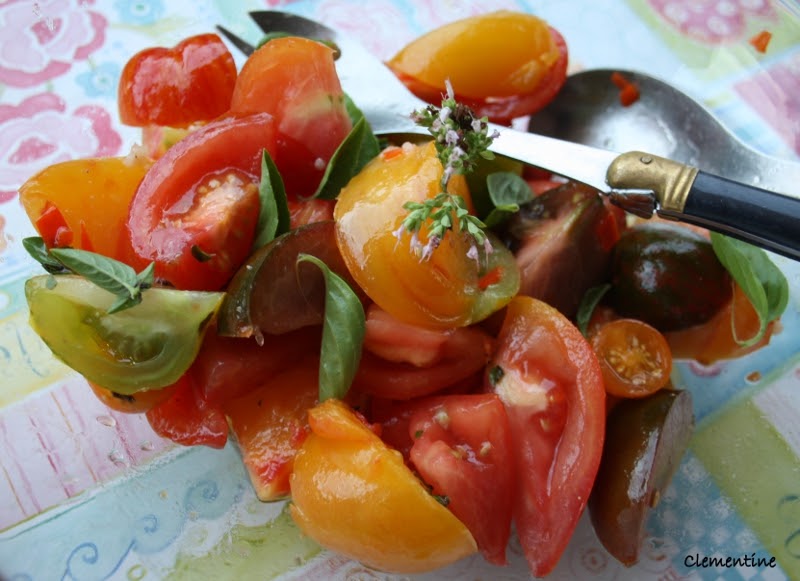 Wat ik gegeten heb Jamie Oliver tomatensalade, gemarineerd in zout