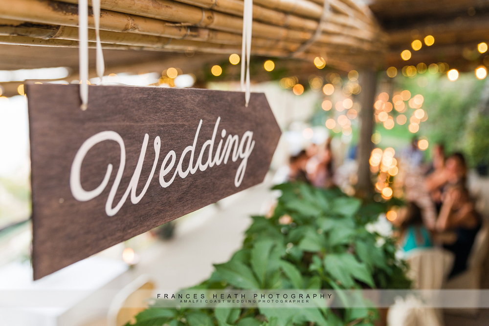 Wedding sign detail