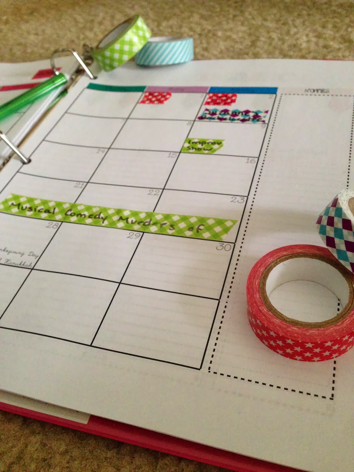Crafted By Corley Washi Tape for my Planner!