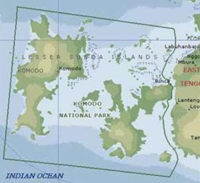 Peta Pulau Komodo Sulawesi