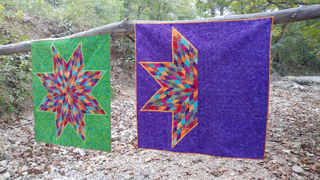 Lonestar quilt with free motion quilting