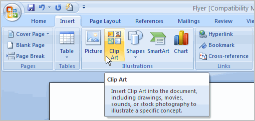 cara menyisipkan clipart pada microsoft word 2007 - photo #12