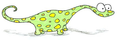 cartoon picture of a dinosoar with spots to illustrate statistical needs to measure whatever correlation, devation or variation mean