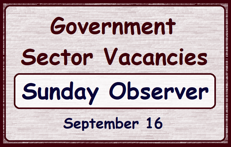 Government Sector Vacancies - Sep 16