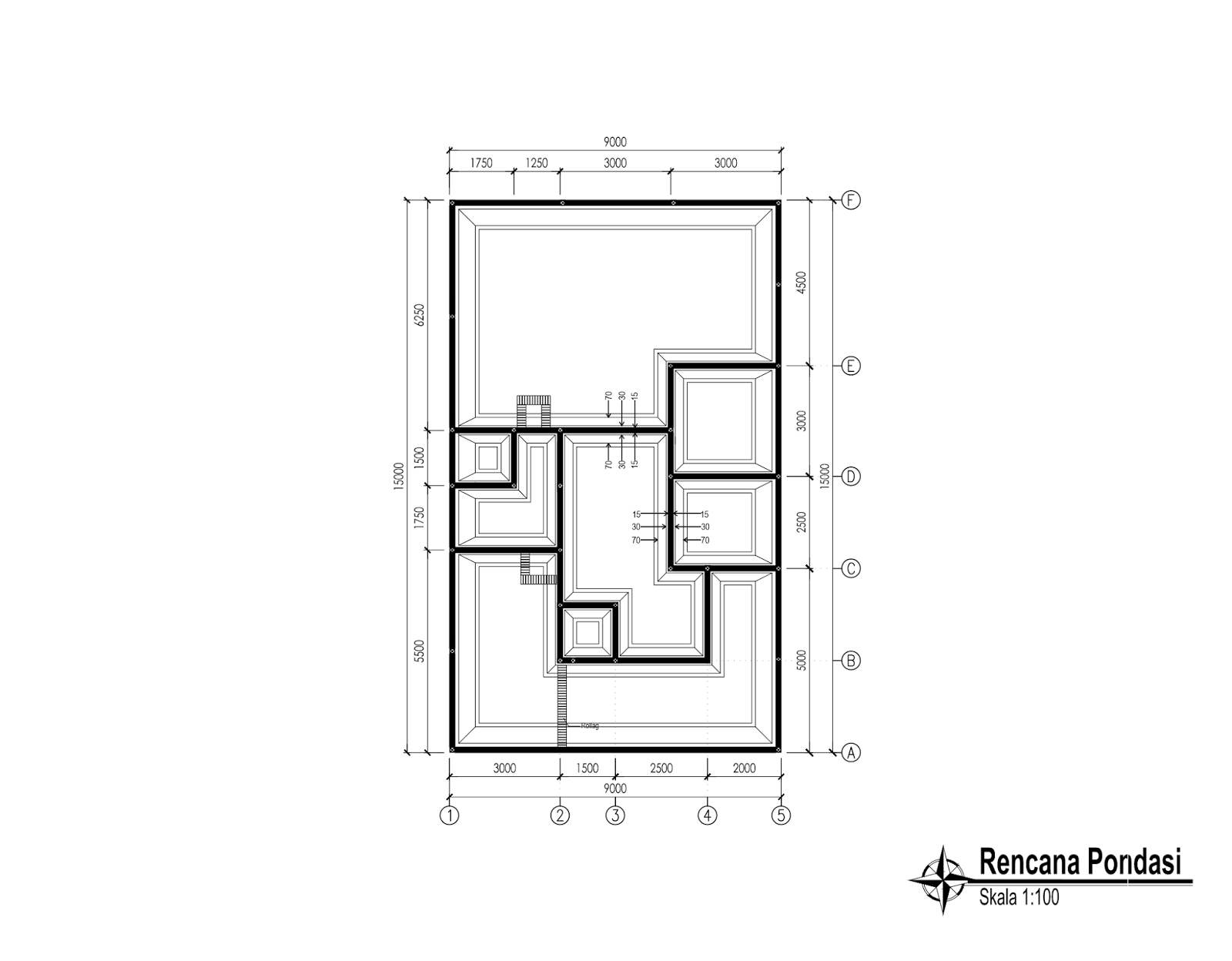 Contoh Gambar Kerja Lengkap Rumah Minimalis 1 Lantai Griya Bagus
