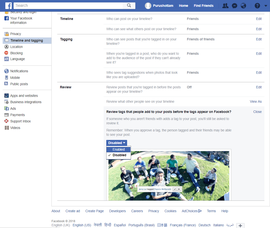 How To Review The Tagged in Posts on FB