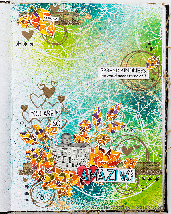 Layers of ink - STAMPtember journal page tutorial by Anna-Karin
