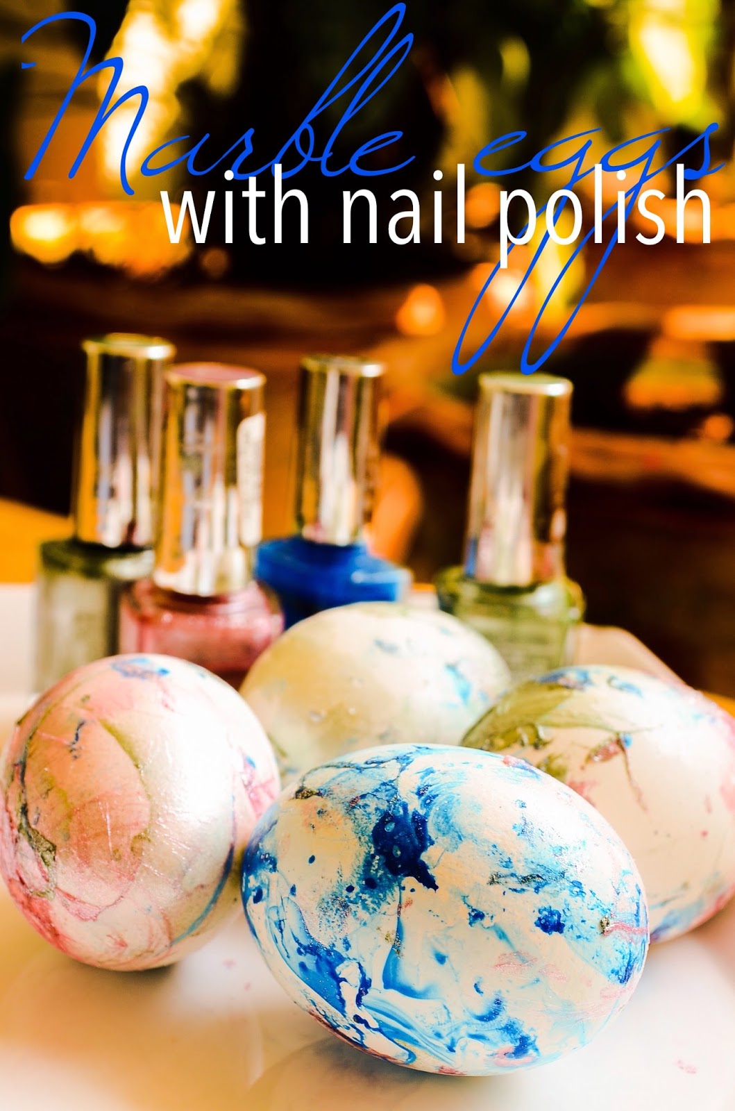Practical Mom Easter Eggs Marbling with Nail Polish Kids Activity