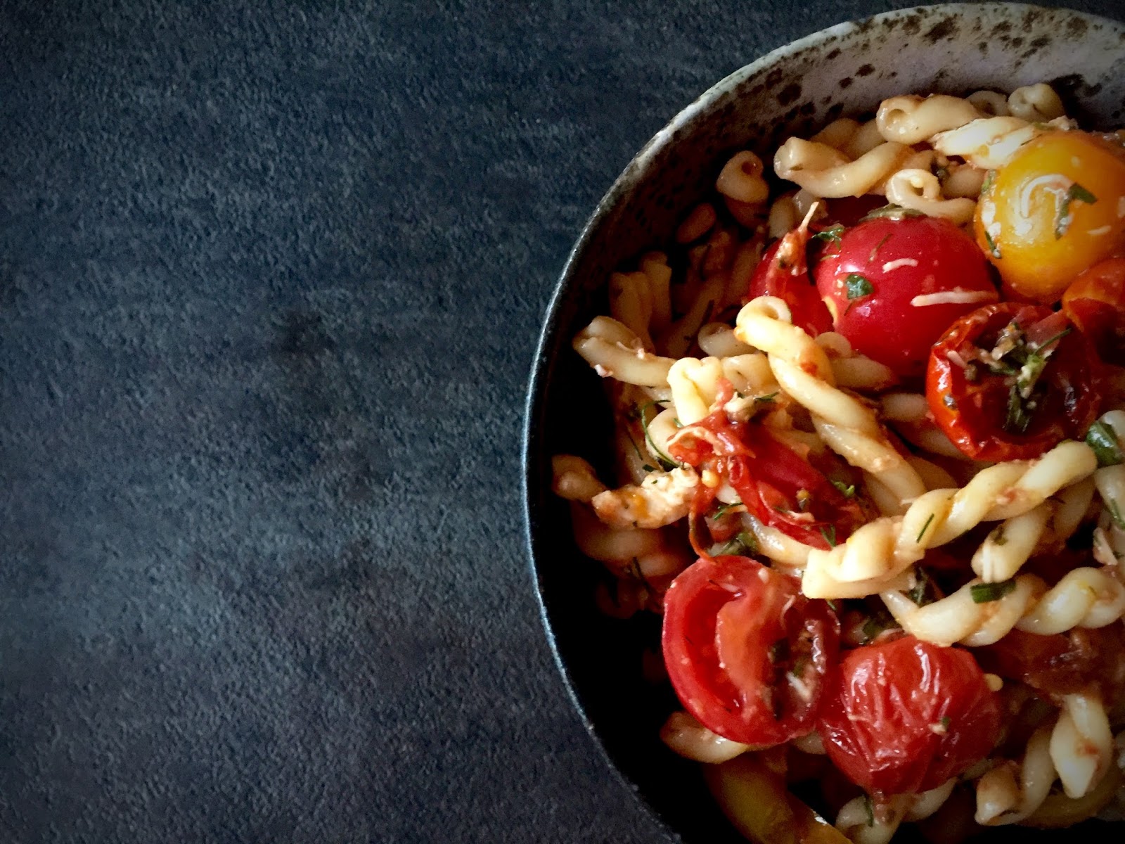 HalfBlistered Tomato Pasta Salad from Food52